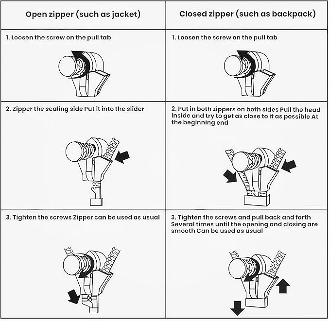 Universal Zipper Fixer – PACK OF 3 (size: S,M,L)