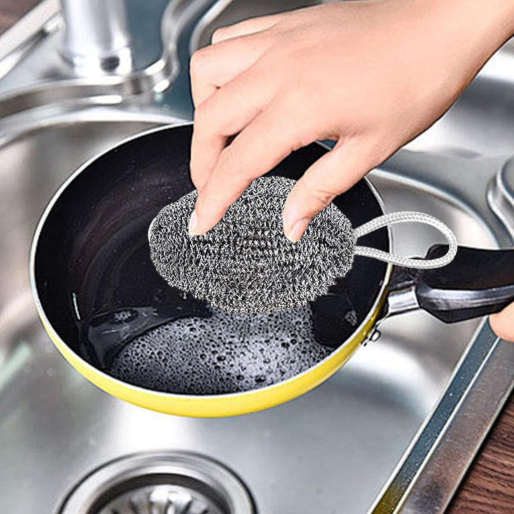 Stainless Steel Wire Ball Scrubber – Heavy‑Duty Dish & Pot Cleaner